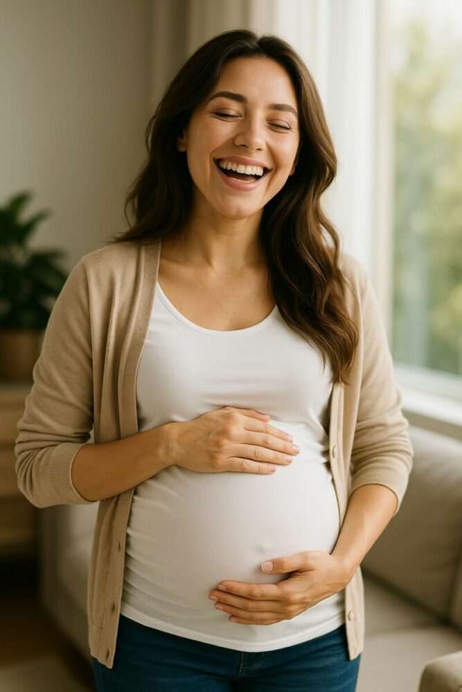 futura madre feliz