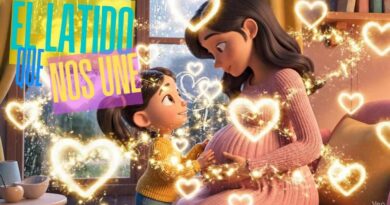 Niña escuchando el corazón de su madre – El Latido que nos Une