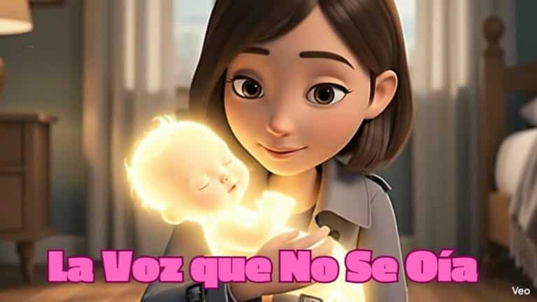 madre embarazada escucha a su hijo por nacer en el corto provida “La voz que no se oía”