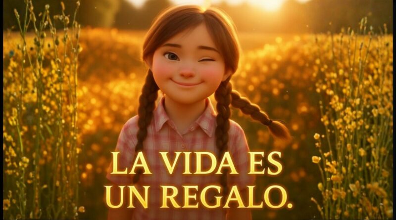 niña con síndrome de Down guiñando un ojo