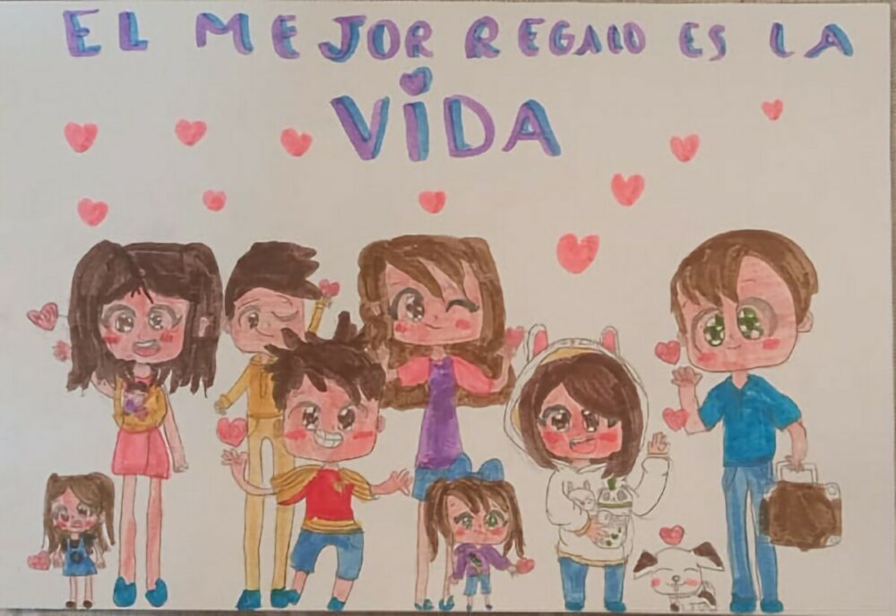 Ganadora categoría 7-8 años concurso dibujo Torrent sí a la vida