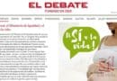 Captura de El Debate sobre la campaña Sí a la Vida en Torrent contra la censura del Ministerio de Igualdad.