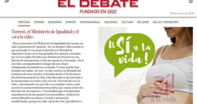 Captura de El Debate sobre la campaña Sí a la Vida en Torrent contra la censura del Ministerio de Igualdad.