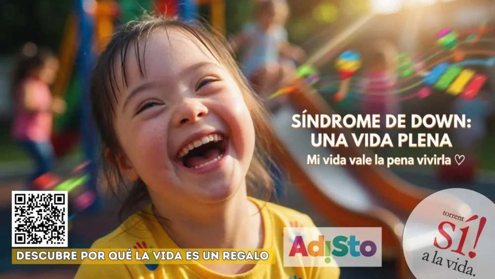 down.jpg Niña con síndrome de Down sonriendo: Mi vida vale la pena vivirla.
