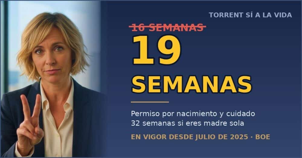 Baja por maternidad: de 16 a 19 semanas desde julio de 2025