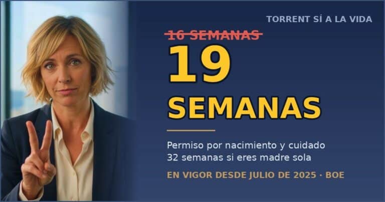 Baja por maternidad: de 16 a 19 semanas desde julio de 2025